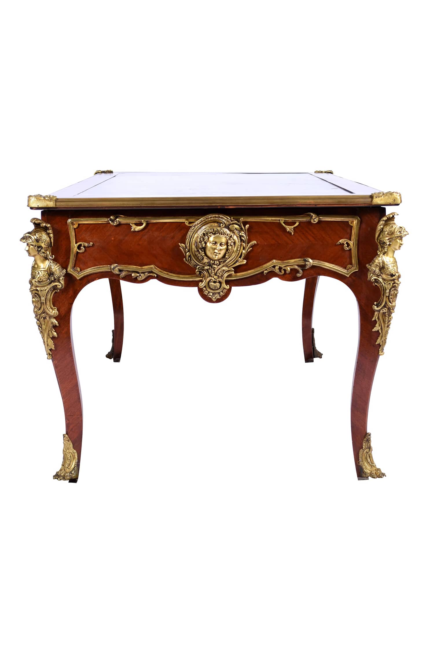 19th century french louis xvi style bronze trim desk