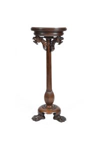 Antique 19th Century French Renaissance Revival Walnut Pedestal Stand. France