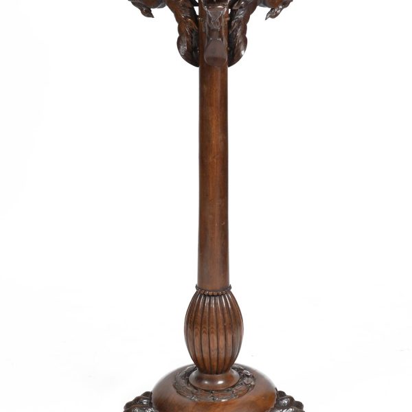 Antique 19th Century French Renaissance Revival Walnut Pedestal Stand. France