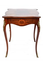 French Table With Marquetry And Ormolu Mounts Louis XV style 19th century