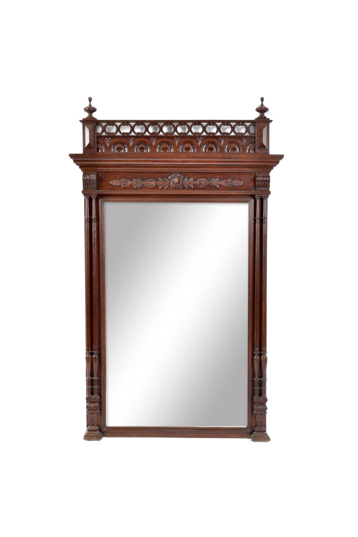 19TH Century. French HENRY II Style Beveled Mirror