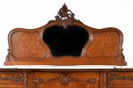 Antique Louis XV Oak Marble Top Sideboard, Buffet, Cabinet .19th Century. France.