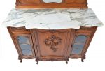 Antique Louis XV Oak Marble Top Sideboard, Buffet, Cabinet .19th Century. France.