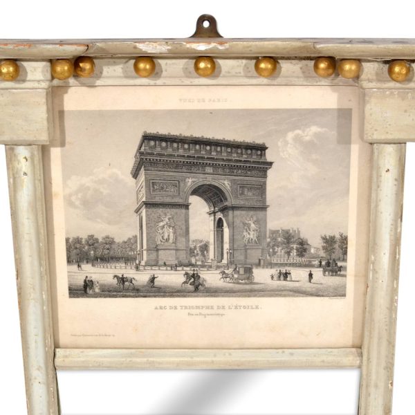 Antique French Mirror " Vues De Pasris" “Arc De Triomphe” 19TH Century