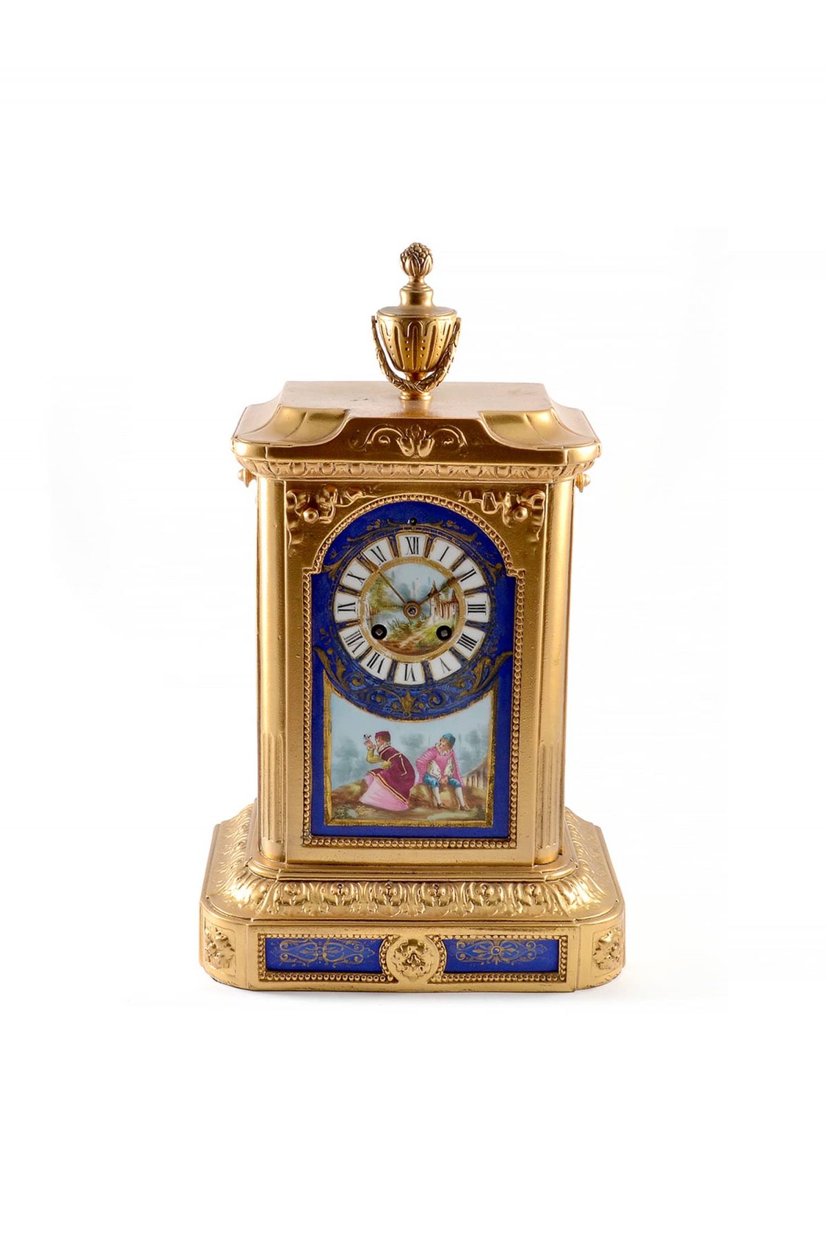 1870's Antique French Sevres Porcelain Ormolu Clock