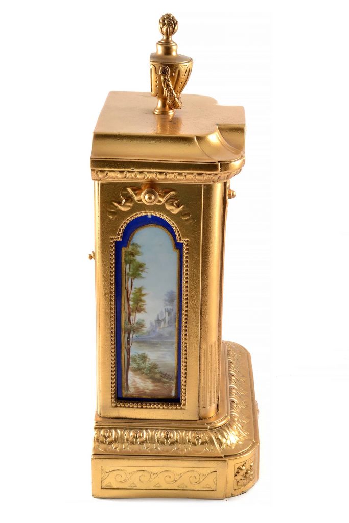 1870's Antique French Sevres Porcelain Ormolu Clock