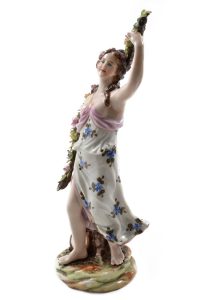 Royal Vienna Porcelain Figurine of a Young Woman. Antique Royal Vienna Porcelain Austria 18th 19th century