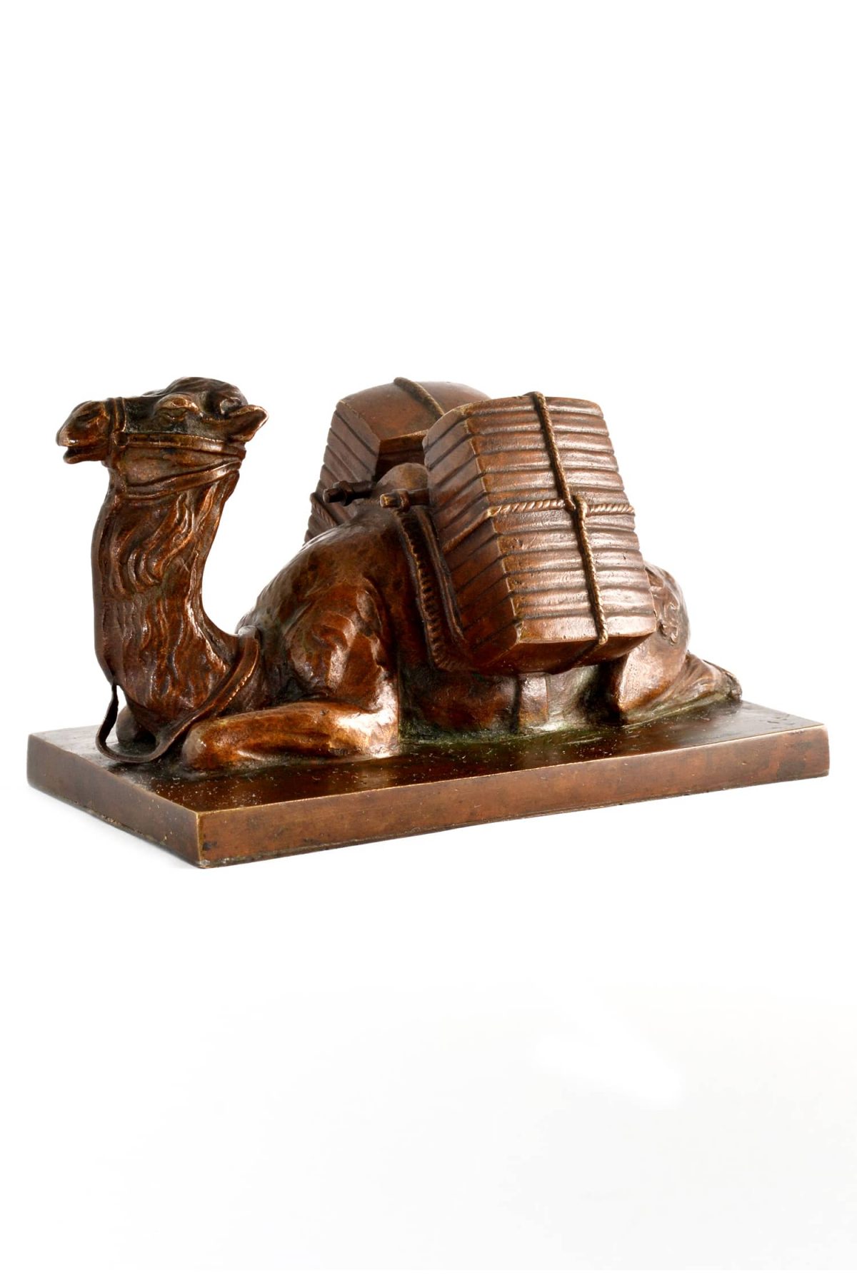 Friedrich Gornik (Austrian, 1877-1943) Bronze Sculpture. Seated Camel. 1923