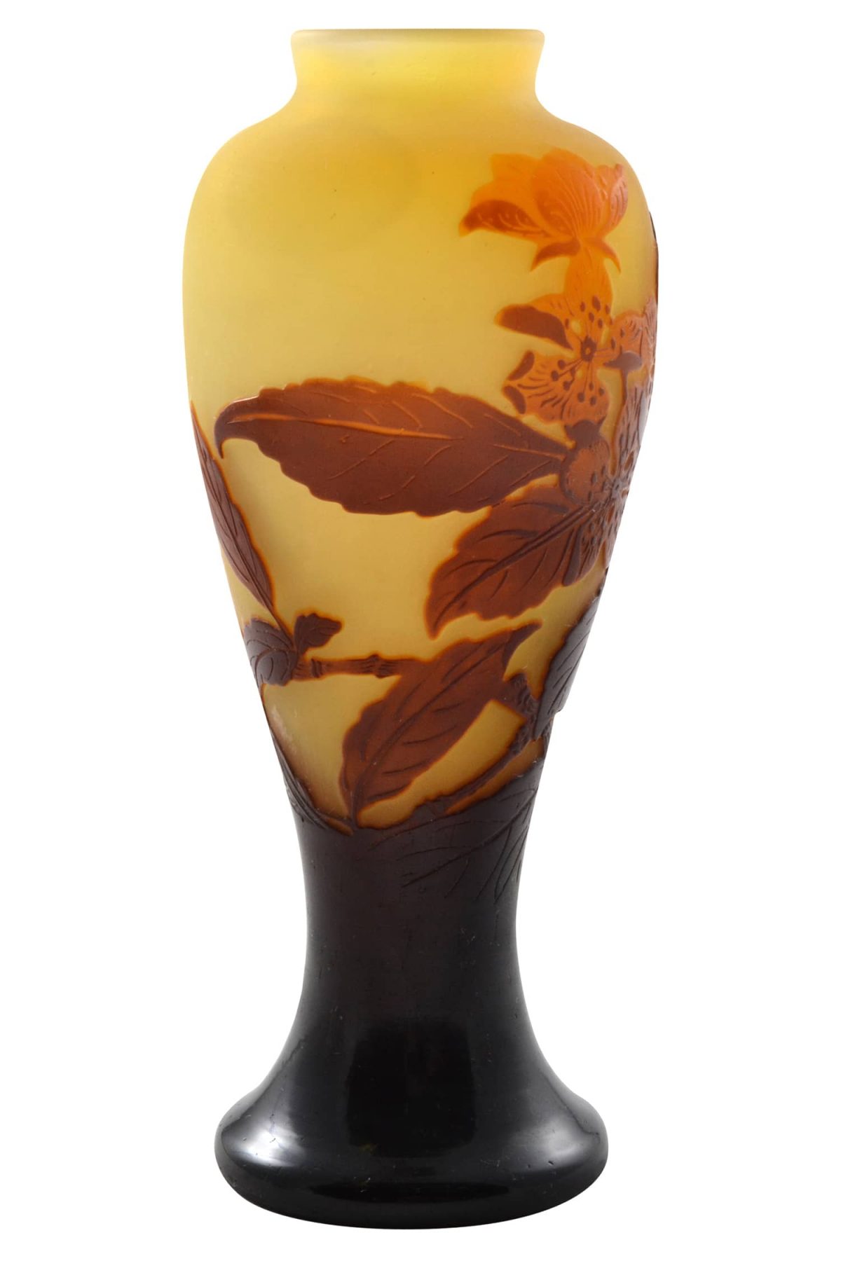 Galle Cameo Art Glass Vase. Signed Galle. Circa 1900.
