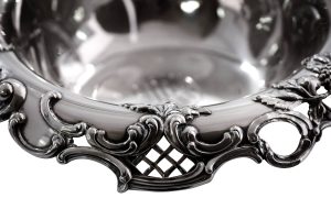 Tiffany & Co. Sterling Silver Bowl Pierced in Raspberry pattern c.a. 1902