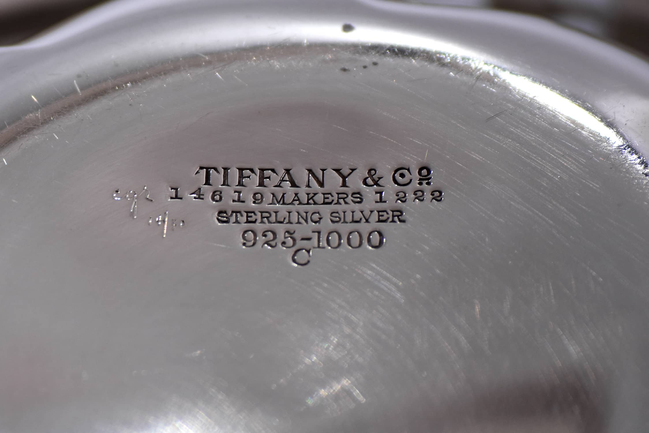 Vintage Tiffany & Co. Sterling Silver Round Shape Box Vintage 