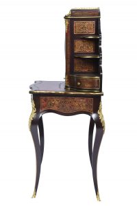 Antique French Boulle Louis XV Style Napoleon III Secretary Desk, 19th Century