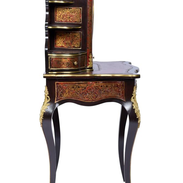 Antique French Boulle Louis XV Style Napoleon III Secretary Desk, 19th Century