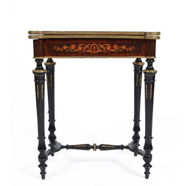 FRENCH 19TH CENTURY LOUIS PHILLIPHE INLAID GAME / SIDE TABLE