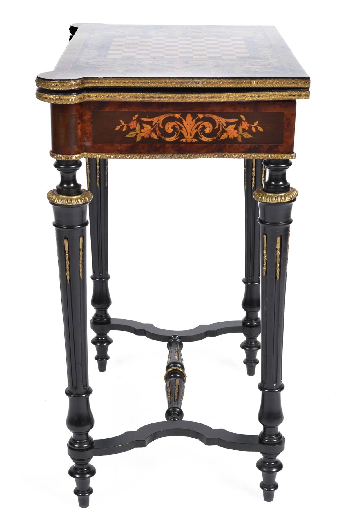 FRENCH 19TH CENTURY LOUIS PHILLIPHE INLAID GAME / SIDE TABLE
